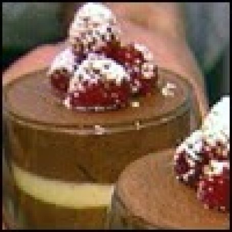 Chocolate Mousse with Marscarpone Creme Brulee