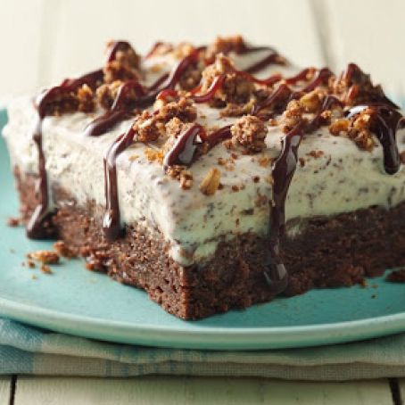 Brownie Ice Cream Crunch Bars