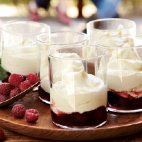 Vanilla Zabaglione with Raspberries
