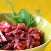 Beetroot, Cottage Cheese and Leek Salad