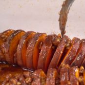 Hasselback Maple Pecan Sweet Potatoes