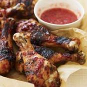 Sticky Grilled Drumsticks with Plum Sauce