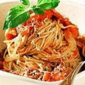 Angel Hair Pasta with Fresh Tomato, Basil, and Garlic