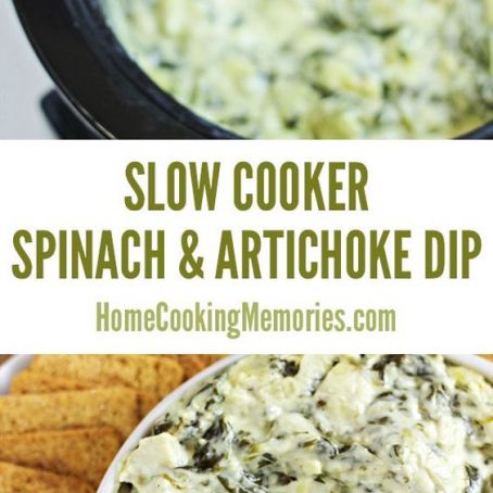 Slow Cooker Spinach and Artichoke Dip