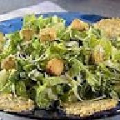 Caesar Salad with Creamy Roasted Garlic Dressing and Parmesan Crisp