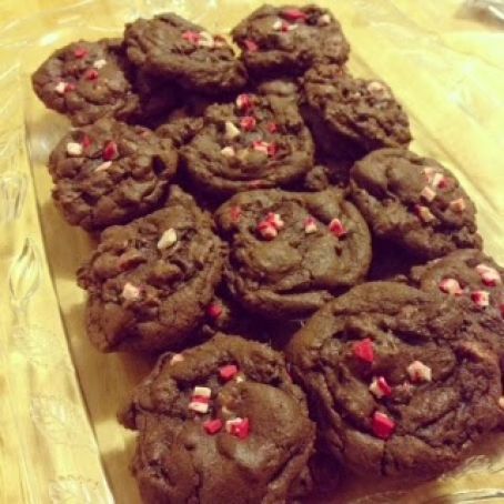 Peppermint Chip Double Dark Chocolate Cookies