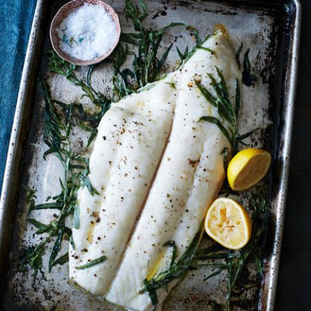 Tarragon Roasted Halibut with Hazelnut Brown Butter