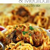 BAKED SPAGHETTI & MEATBALL CASSEROLE
