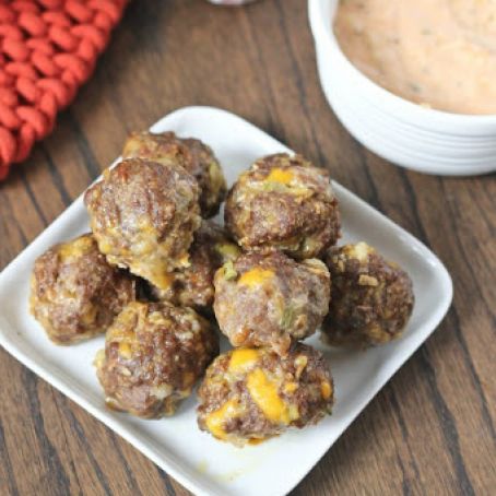 Cheeseburger Meatballs with Copycat Special Sauce Recipe