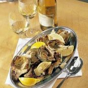 Pan Roasted Artichokes with Garlic & Lemon