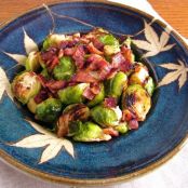 Roasted Brussels Sprouts with Apples and Bacon
