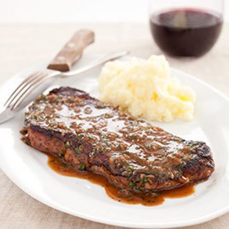 Pan Seared Steaks with Port Wine Sauce
