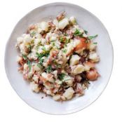 Smashed Potatoes with Garlic Oil