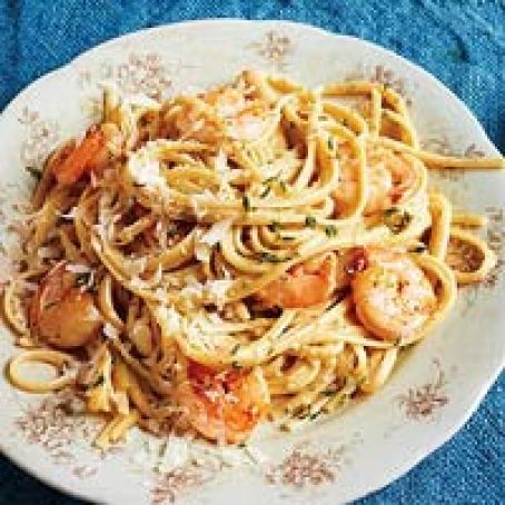 Meals (Poblano Cream Pasta with Shrimp)