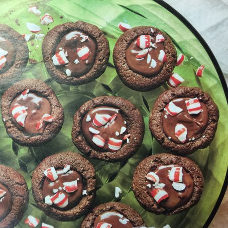 Chocolate Peppermint Thumbprint Cookies