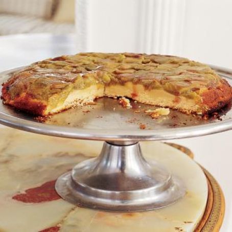Crostata Invertita with Rhubarb