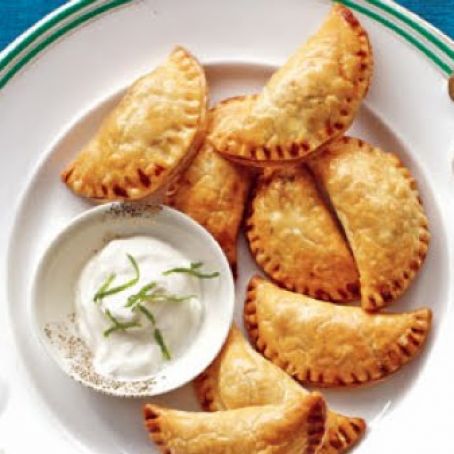 Spiced Beef Empanadas with Lime Sour Cream
