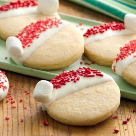Santa Hat Cookies