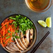 Vietnamese-Style Chicken and Rice Noodle Bowl