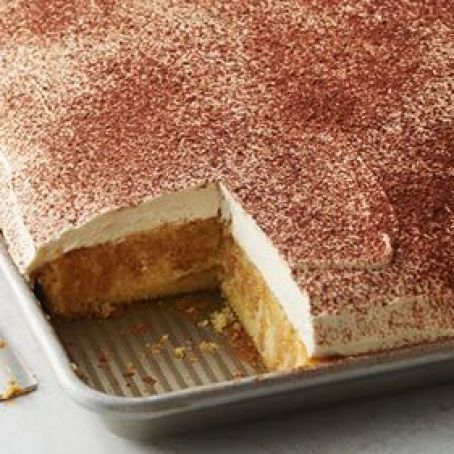 Shortcut Tiramisu Sheet Cake