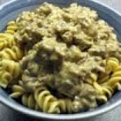 Beef Burger Stroganoff