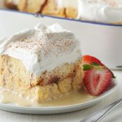 Overnight Cinnamon Roll Tres Leches Cake