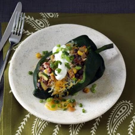Fiery Stuffed Poblanos Recipe