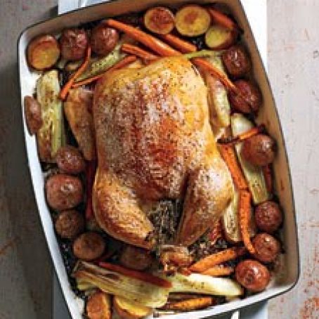 HERB-ROASTED CHICKEN AND VEGETABLES