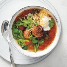 Pork and Rice Meatball Soup 