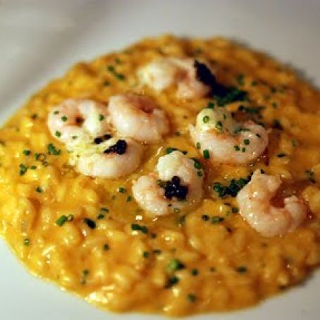 RISOTTO CON CHICHAROS Y CAMARONES
