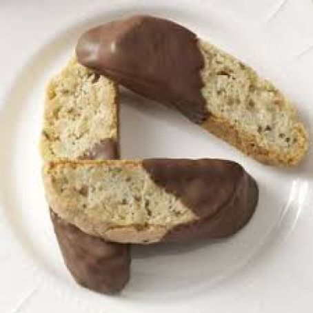 Chocolate Dipped Gingerbread Biscotti
