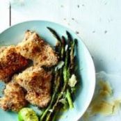 Panko chicken with roasted asparagus