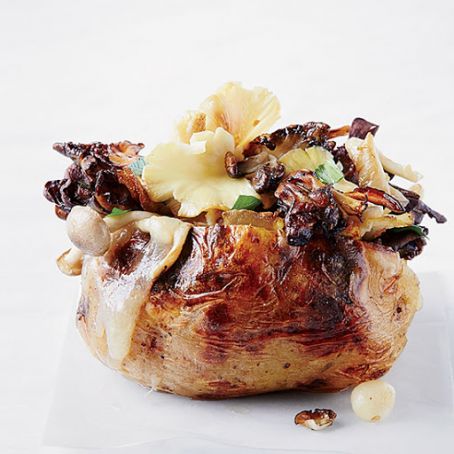 Mushroom-and-Fontina-Stuffed Potatoes