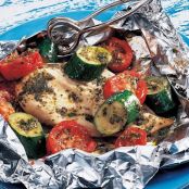 Grilled Pesto Chicken Packs