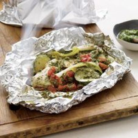Pesto Chicken Grill Packets