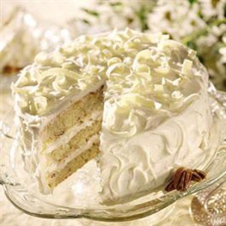 White Chocolate Pecan Cake