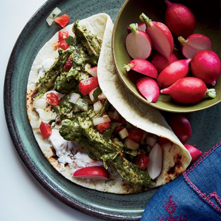 Chicken-Tomatillo Fajitas