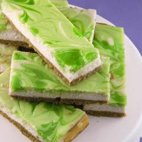Key Lime Swirl Cheesecake Bars
