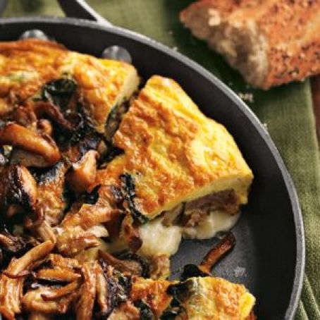 Frittata with Sausage, Wild Mushrooms & Cheddar