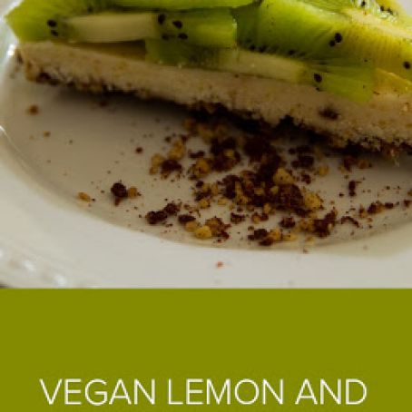 Vegan Lemon and Kiwi Cheese Cake