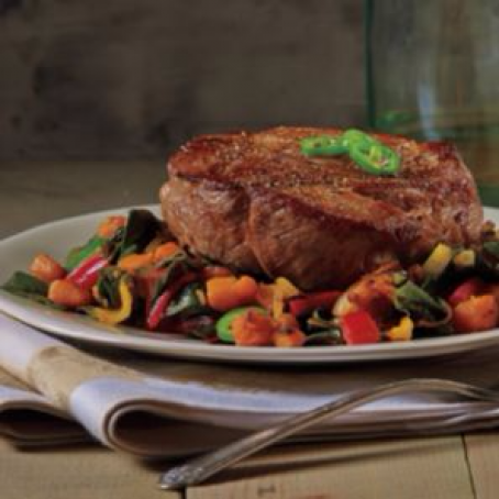 Pork Chops with Sweet Potato Hash
