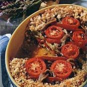 RED PEPPER & EGGPLANT TIAN w/ANCHOVIES