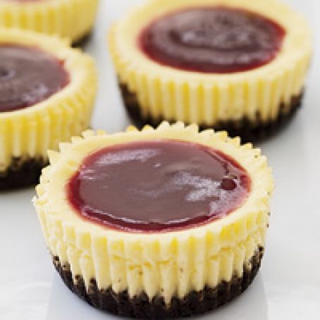 Mini Black-Bottom Cheesecakes