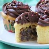 Chocolate Chip Cookie Dough + Cupcake = The BEST Cupcake. Ever.