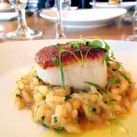 Seafood risotto with Scallops--Stephen Markwick