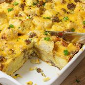 Cheesy Sausage Overnight Breakfast Casserole
