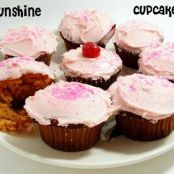 Watermelon Cocktail Cupcakes with Cherry Vanilla Frosting (Sunshine Cupcakes)