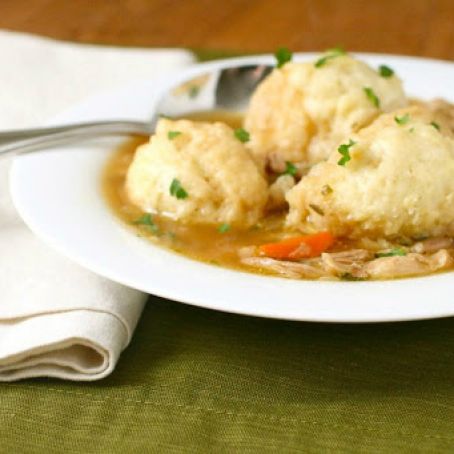 Lighter Chicken and Dumplings