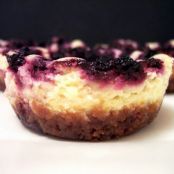 Mini Blueberry Cheesecakes