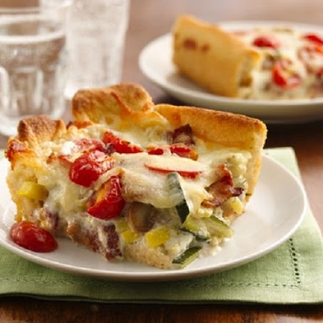 Veggie-Bacon Squares